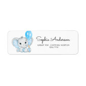 Niedlicher Baby Boy Elephant mit Ballon-Adresse (Vorne)