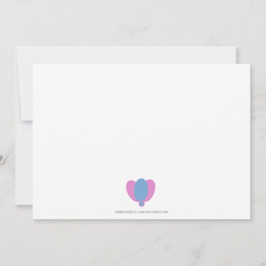 Niedlicher Baby-Bump mit Ribbons kommt bald Schwan Ankündigung (Rückseite)