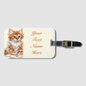 Niedlicher Baby Cat Gepäckanhänger Benutzerdefinie (Vorderseite (Horizontal))