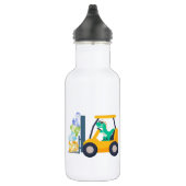 Niedlicher Baby-Dinosaurier-Traktor Edelstahlflasche (Rechts)