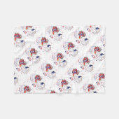 Niedlicher Baby Drache, Watercolorbaby Drache Fleecedecke (Vorderseite (Horizontal))