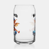 Niedlicher Baby-Drachenbeamter in einem blauen Pol Dosenglas (Links)