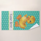Niedlicher Baby Duck Fun Animal Wild Name Kid's Badehandtuch (Badehandtuch)