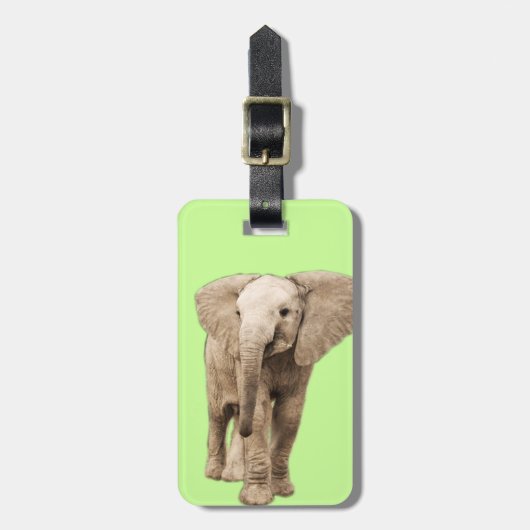 Niedlicher Baby-Elefant Gepäckanhänger (Vorderseite vertikal)