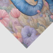 Niedlicher Baby Elefant in einem Pastel Daisy Gard Seidenpapier (Detail)