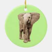 Niedlicher Baby-Elefant Keramik Ornament (Hinten)
