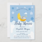 Niedlicher Baby Elephant, Banana Moon Einladung (Vorderseite)