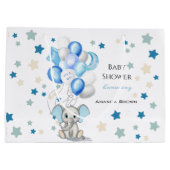 Niedlicher Baby Elephant mit Balloons Boy Baby Dus Große Geschenktüte (Rückseite)