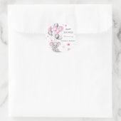 Niedlicher Baby Elephant mit Balloons Girl Baby Sh Runder Aufkleber (Tasche)