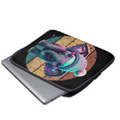 Niedlicher Baby Elephant mit Beanie und rosa Brill Laptopschutzhülle (Vorne Knopf)