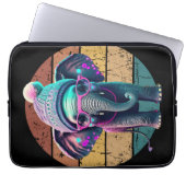 Niedlicher Baby Elephant mit Beanie und rosa Brill Laptopschutzhülle (Vorderseite)