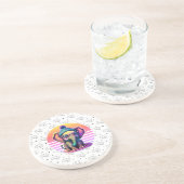 Niedlicher Baby Elephant mit Brille und Beanie Getränkeuntersetzer (Seite)