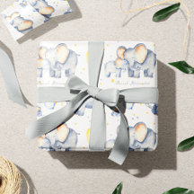 Niedlicher Baby Elephant mit Mommy Watercolor