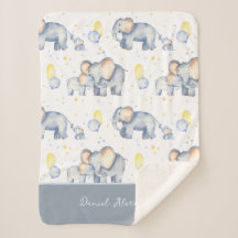 Niedlicher Baby Elephant mit Mommy Watercolor