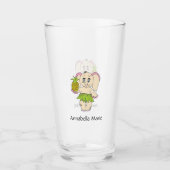 Niedlicher Baby Elephant Moderner rosafarbener Nam Glas (Vorderseite)