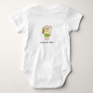 Niedlicher Baby Elephant Moderner rosafarbener Nam Strampler