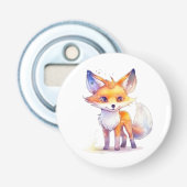 Niedlicher Baby Fox Button Flaschenöffner (Vorderseite)