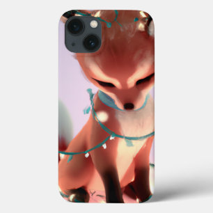 Niedlicher Baby Fox mit Fairy Lights iPhone 13 Fal Case-Mate iPhone Hülle