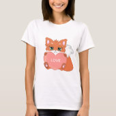 Niedlicher Baby Fox mit Herz-T - Shirt (Vorderseite)