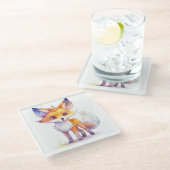 Niedlicher Baby Fox Untersetzer (Schrägansicht)