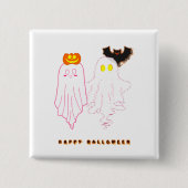 Niedlicher Baby Ghosts Halloween Button (Vorderseite)