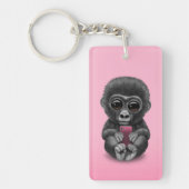 Niedlicher Baby-Gorilla, der ein Schlüsselanhänger (Vorderseite)