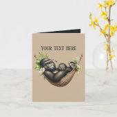 Niedlicher Baby-Gorilla-Zusatz Karte (Gelbe Blume)