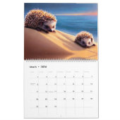 Niedlicher Baby Igel Bilder am farbenfrohen Strand Kalender (Mär 2026)