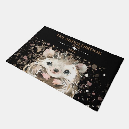 Niedlicher Baby-Igel Fußmatte (Schrägansicht)