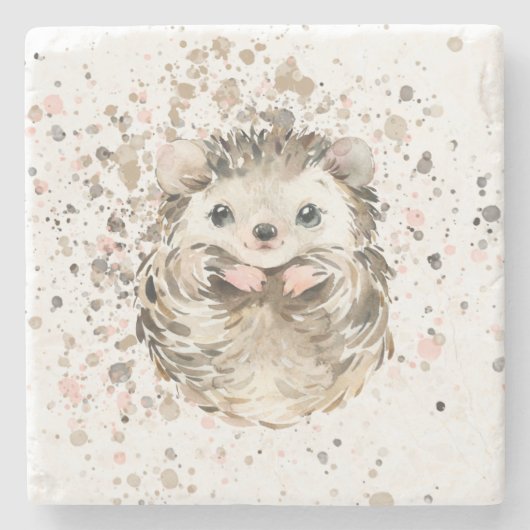 Niedlicher Baby-Igel Steinuntersetzer (Vorderseite)