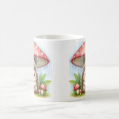 Niedlicher Baby-Igel unter Mushroom-Schirm Kaffeetasse (Mittel)