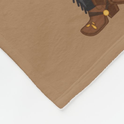 Niedlicher Baby-Junge gibt Cowboytuch Fleecedecke (Ecke)