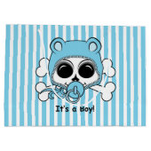 Niedlicher Baby-Jungen-Schädel Große Geschenktüte (Rückseite)