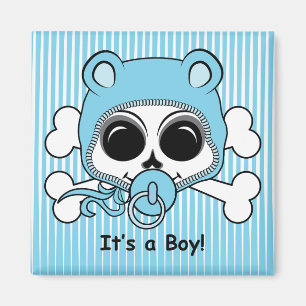 Niedlicher Baby-Jungen-Schädel Magnet