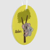 Niedlicher Baby-Koala-Bärn-und Ornament (Vorderseite)