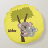 Niedlicher Baby-Koala-Bärn-und Rundes Kissen (Rückseite)
