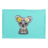 Niedlicher Baby-KoalaHippie Kissenbezug (Rückseite)