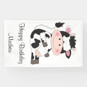 Niedlicher Baby-Kuh-Cartoon Banner (Horizontal)