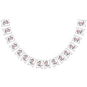 Niedlicher Baby-Kuh-Cartoon mit seiner Wimpelkette (Alle)