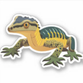 Niedlicher Baby Lizard Cartoon Aufkleber (Vorderseite)