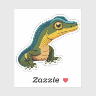 Niedlicher Baby Lizard Cartoon Aufkleber