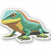 Niedlicher Baby Lizard Cartoon Aufkleber (Vorderseite)