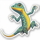 Niedlicher Baby Lizard Cartoon Aufkleber (Vorderseite)