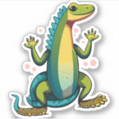 Niedlicher Baby Lizard Cartoon Aufkleber (Vorderseite)