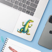 Niedlicher Baby Lizard Cartoon Aufkleber (Laptop mit iPhone)