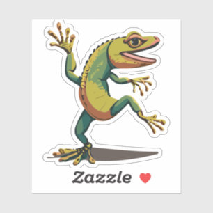 Niedlicher Baby Lizard Cartoon Aufkleber