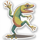 Niedlicher Baby Lizard Cartoon Aufkleber (Vorderseite)