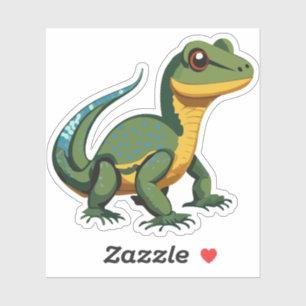 Niedlicher Baby Lizard Cartoon Aufkleber