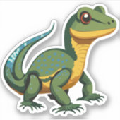 Niedlicher Baby Lizard Cartoon Aufkleber (Vorderseite)