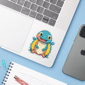 Niedlicher Baby Lizard Cartoon Aufkleber (Laptop mit iPhone)